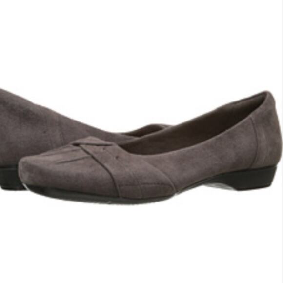 NEW Clark’s Blanche Fria flats taupe suede sz 10 - Picture 1 of 7